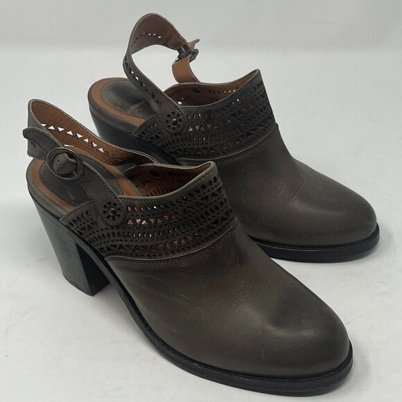 Ariat Chaparral Slingback Leather Clogs grey 7 EUC - Picture 1 of 13